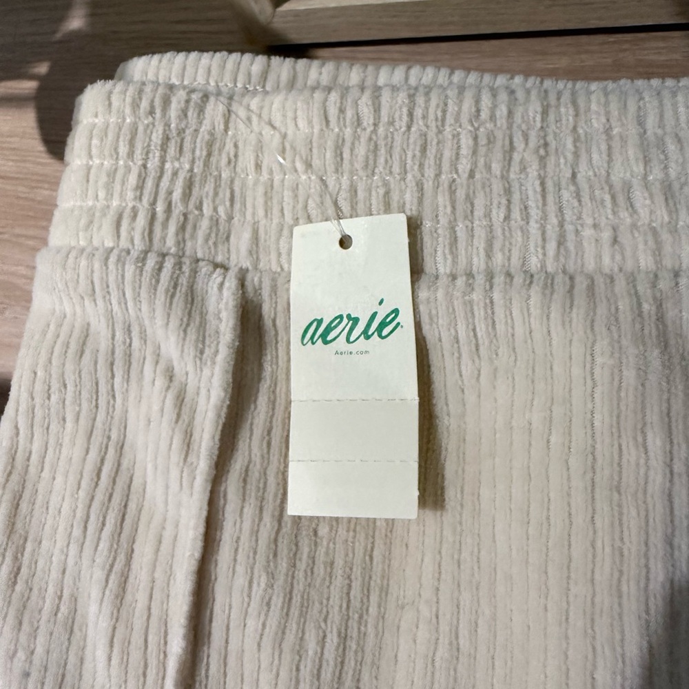 Cream Ribbed Knit pants - Picture 3 of 4